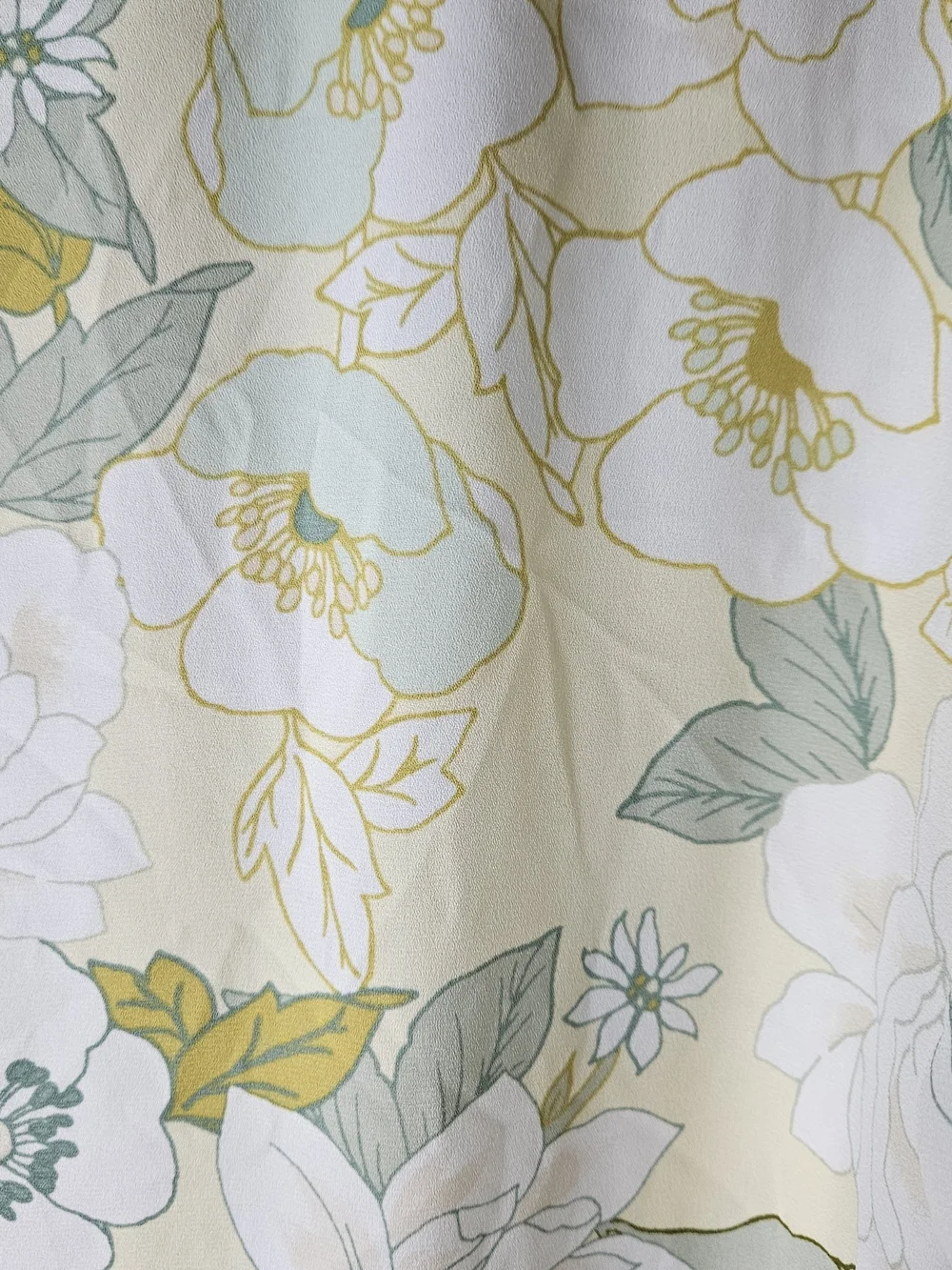 LOFT Pale Yellow Floral Puff-Sleeve Blouse Ptp 23